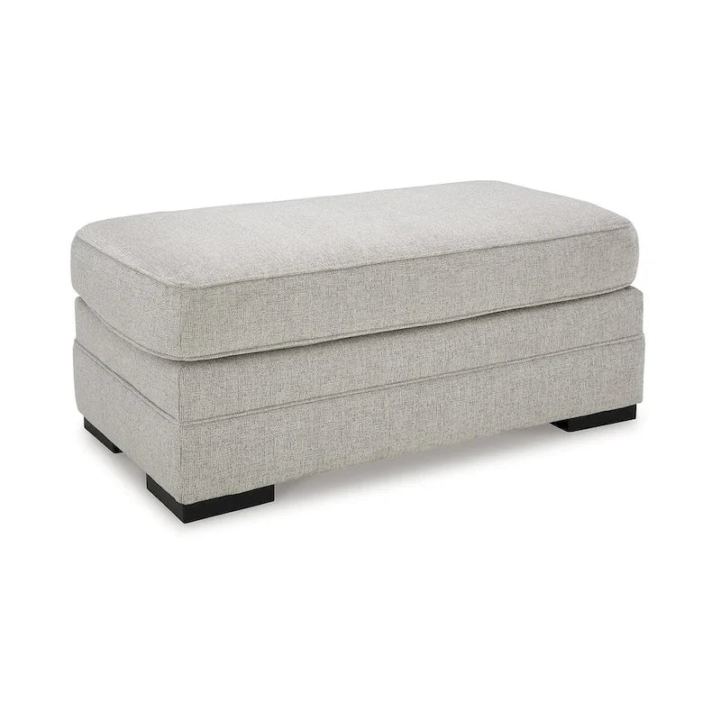 Pouf ottoman gris