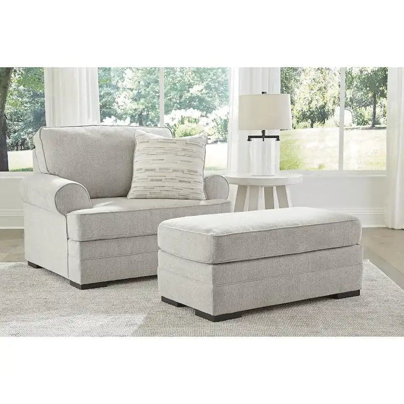 Pouf ottoman gris