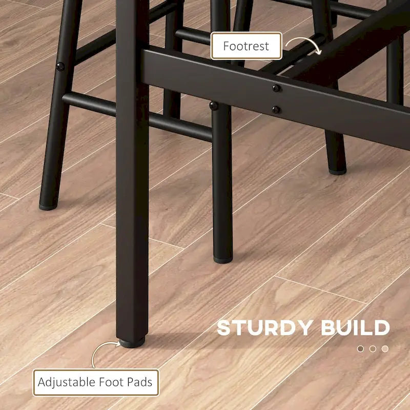 Ensemble table de bar pour 4 personnes, table haute industrielle avec tabourets de bar, ensemble de 5 pièces petite table de cuisine et chaises pour pub