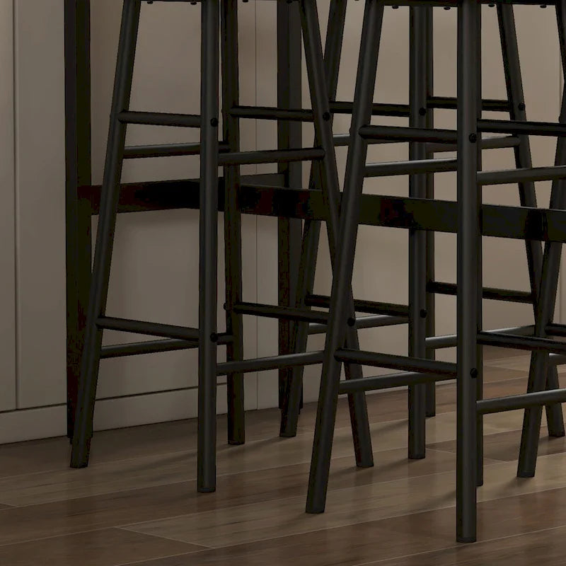 Ensemble table de bar pour 4 personnes, table haute industrielle avec tabourets de bar, ensemble de 5 pièces petite table de cuisine et chaises pour pub